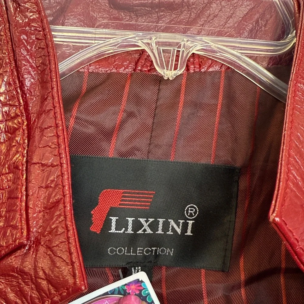 Vintage Deep Red Leather Jacket - Picture 3 of 4